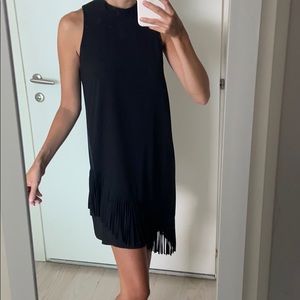 NWT Black Fringe Shift Dress